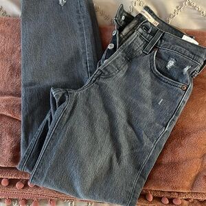 Levi’s wedgie straight 24 washed black